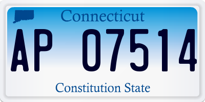 CT license plate AP07514