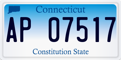 CT license plate AP07517