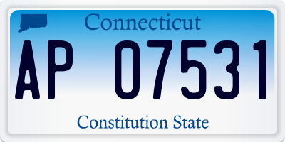 CT license plate AP07531