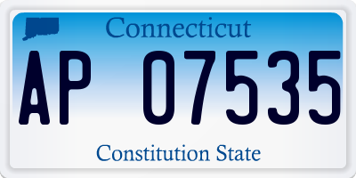 CT license plate AP07535