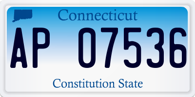CT license plate AP07536