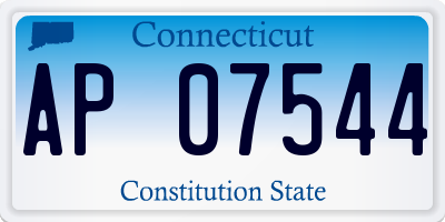CT license plate AP07544