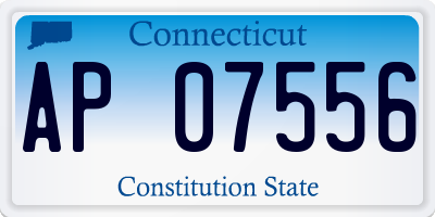CT license plate AP07556