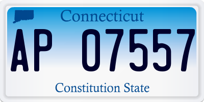 CT license plate AP07557