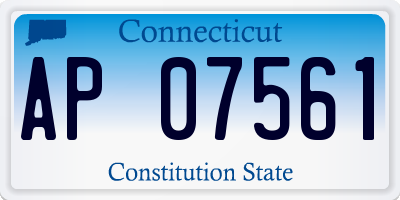 CT license plate AP07561