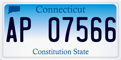 CT license plate AP07566