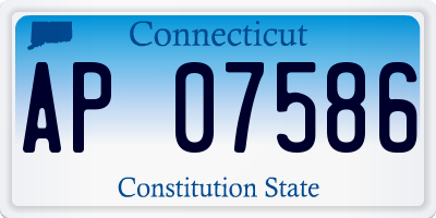 CT license plate AP07586