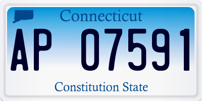 CT license plate AP07591