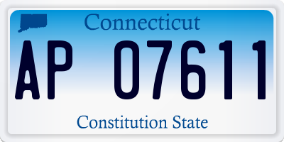 CT license plate AP07611