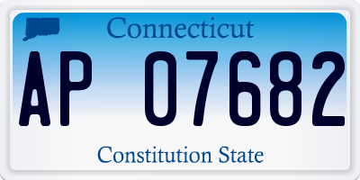 CT license plate AP07682