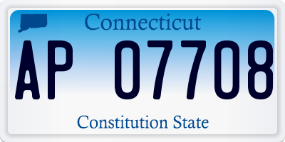 CT license plate AP07708