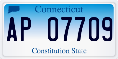 CT license plate AP07709
