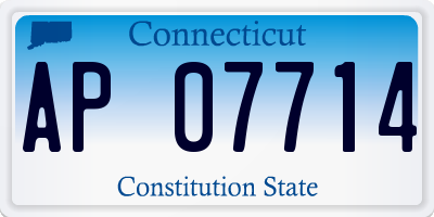 CT license plate AP07714