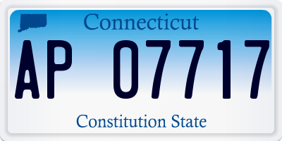 CT license plate AP07717