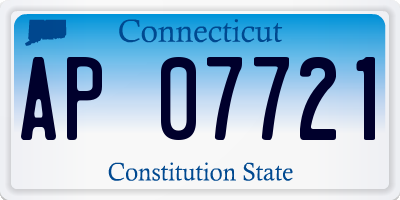CT license plate AP07721