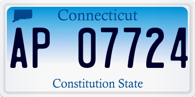 CT license plate AP07724