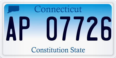 CT license plate AP07726
