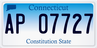 CT license plate AP07727
