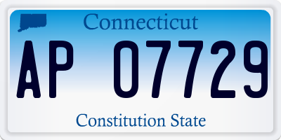 CT license plate AP07729
