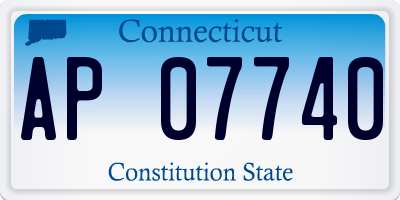 CT license plate AP07740