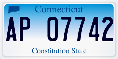 CT license plate AP07742