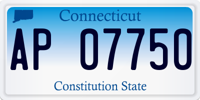 CT license plate AP07750