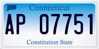 CT license plate AP07751