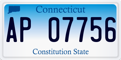 CT license plate AP07756