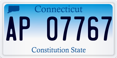 CT license plate AP07767