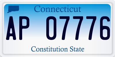CT license plate AP07776