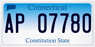 CT license plate AP07780