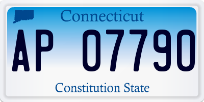 CT license plate AP07790