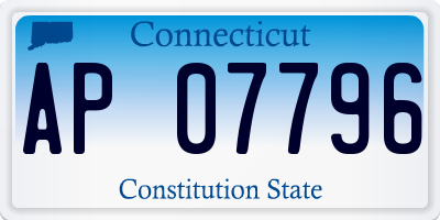 CT license plate AP07796