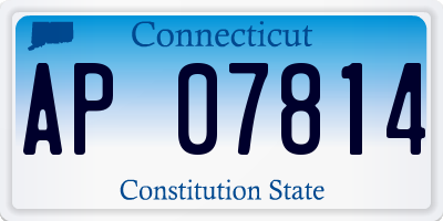 CT license plate AP07814