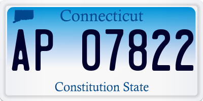 CT license plate AP07822