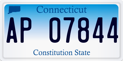 CT license plate AP07844