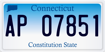 CT license plate AP07851