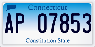 CT license plate AP07853