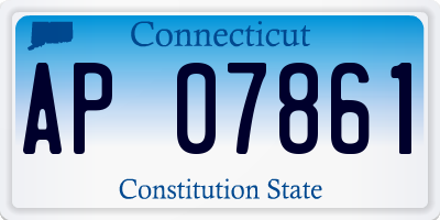 CT license plate AP07861