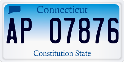 CT license plate AP07876