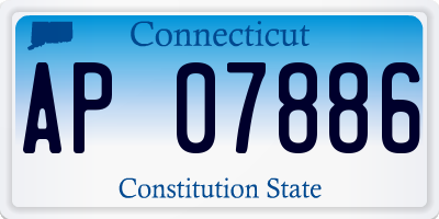 CT license plate AP07886