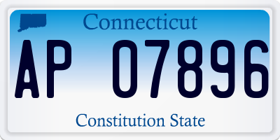CT license plate AP07896