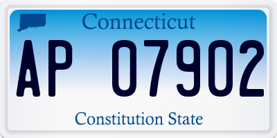 CT license plate AP07902