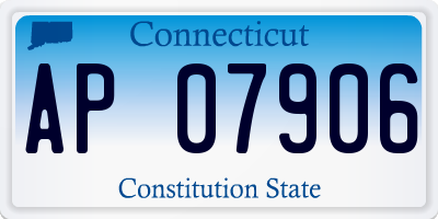 CT license plate AP07906