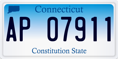 CT license plate AP07911
