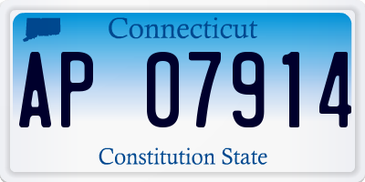 CT license plate AP07914