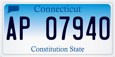 CT license plate AP07940