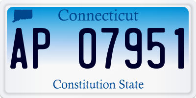 CT license plate AP07951