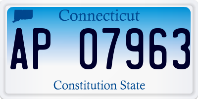 CT license plate AP07963