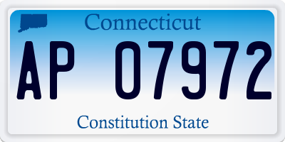 CT license plate AP07972